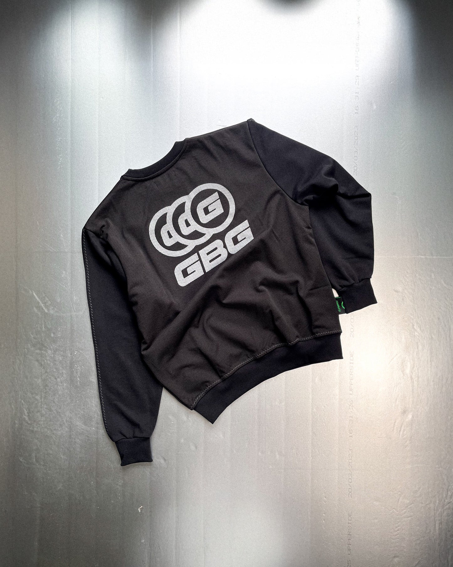 MESHED CREWNECK BLACK