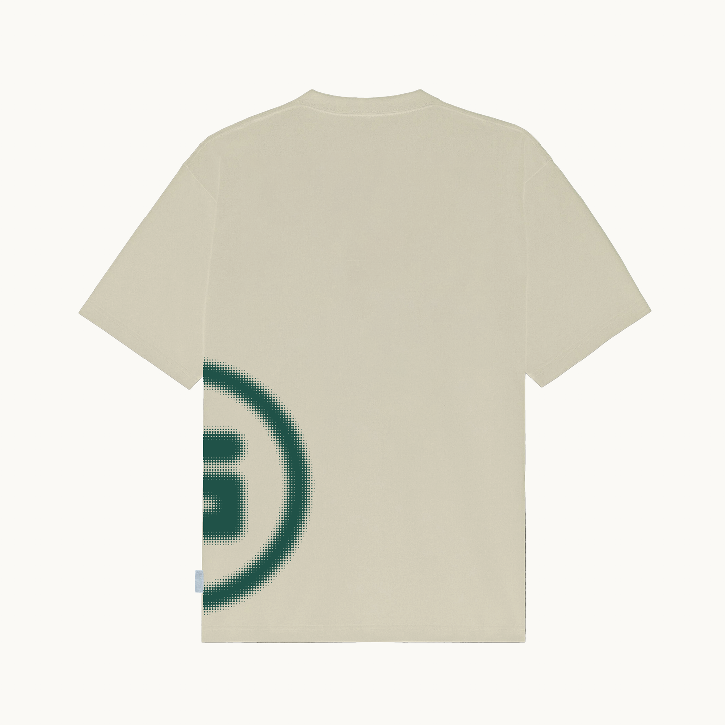 DISTORTED SIDE LOGO TEE ANTIQUE WHITE