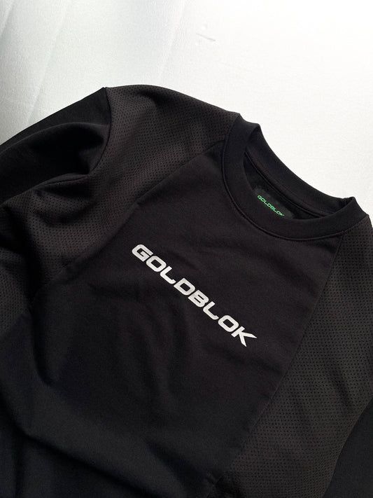 MESHED CREWNECK BLACK