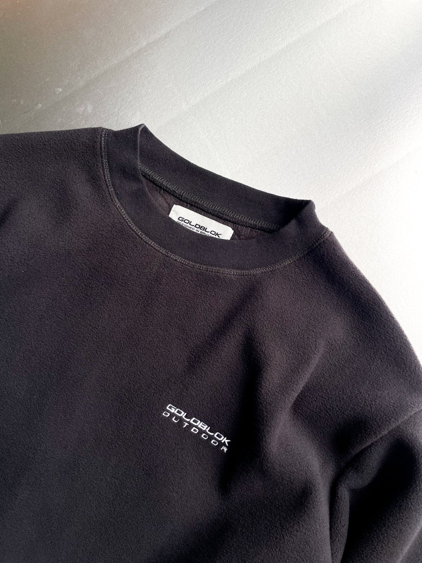 OUTDOOR FLEECE CREWNECK FULL BLACK