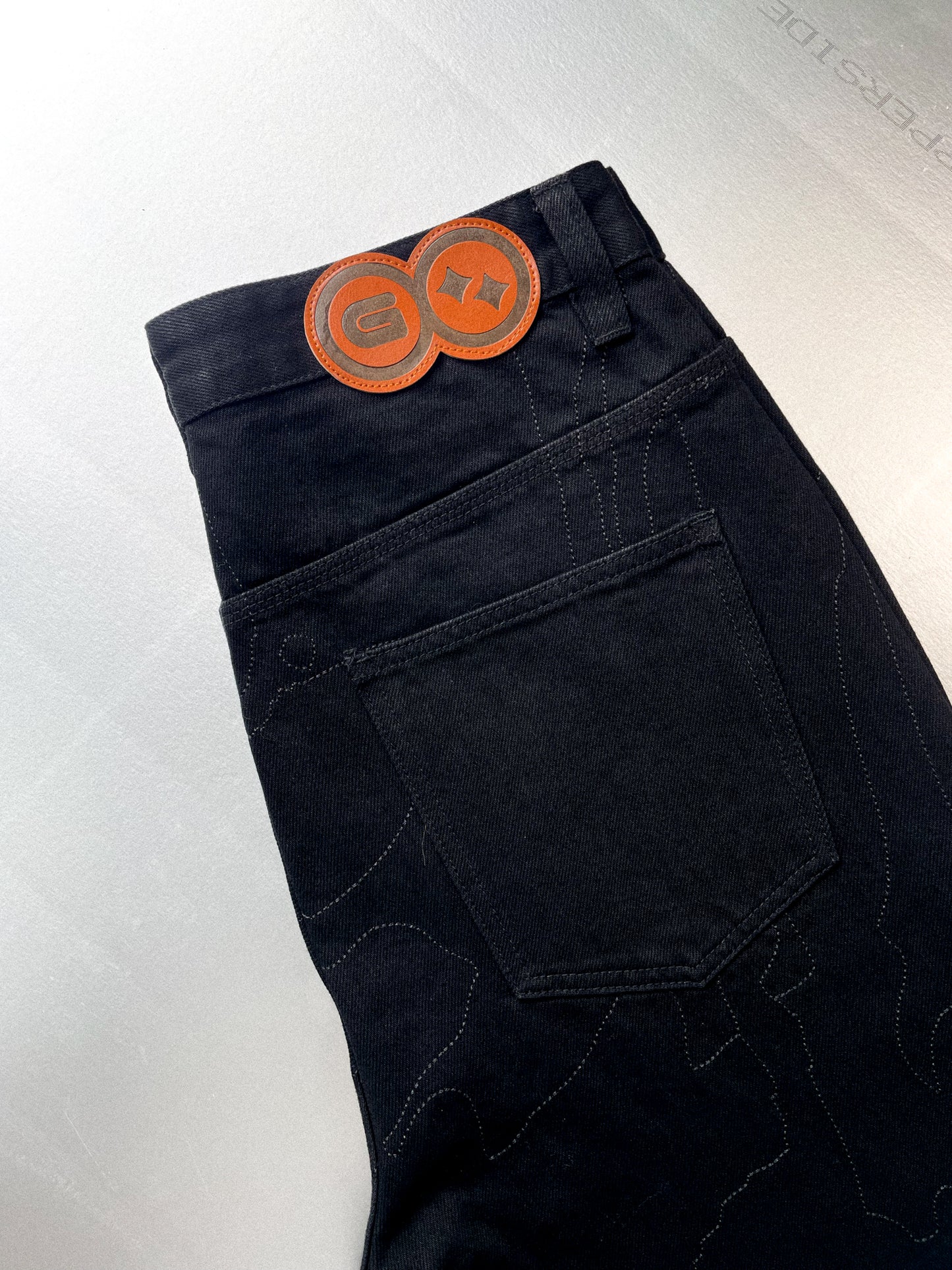 CAMO BLACK ON BLACK DENIM JEANS