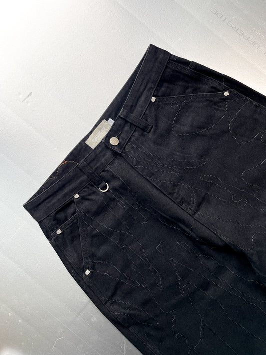 CAMO BLACK ON BLACK DENIM JEANS