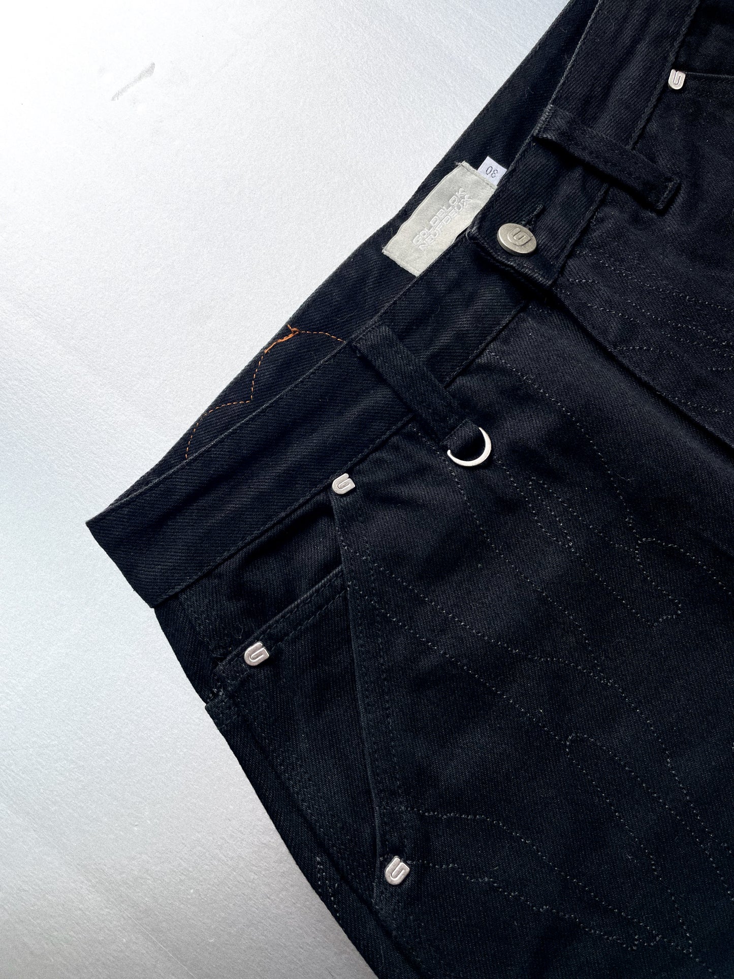 CAMO BLACK ON BLACK DENIM JEANS
