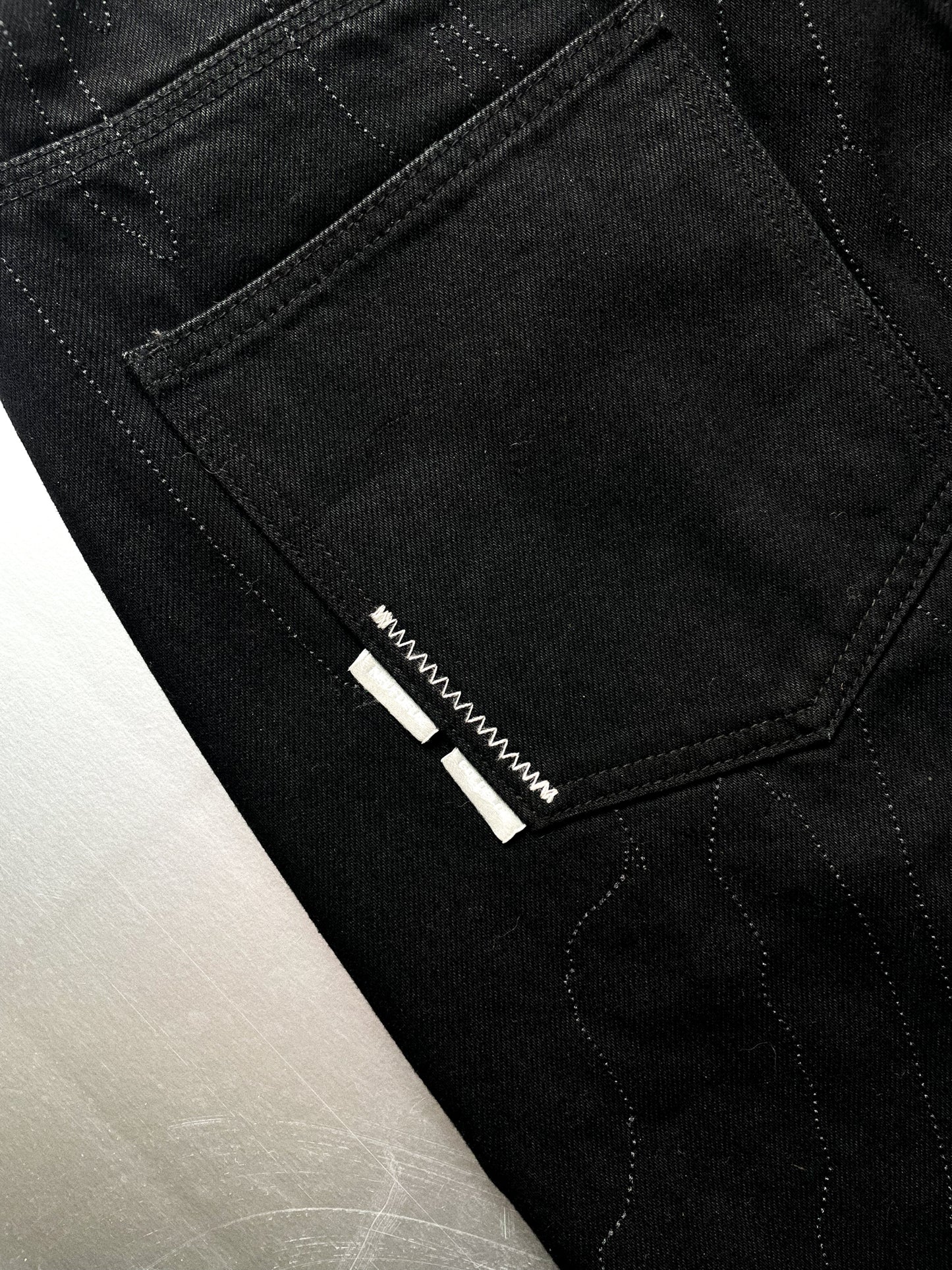 CAMO BLACK ON BLACK DENIM JEANS