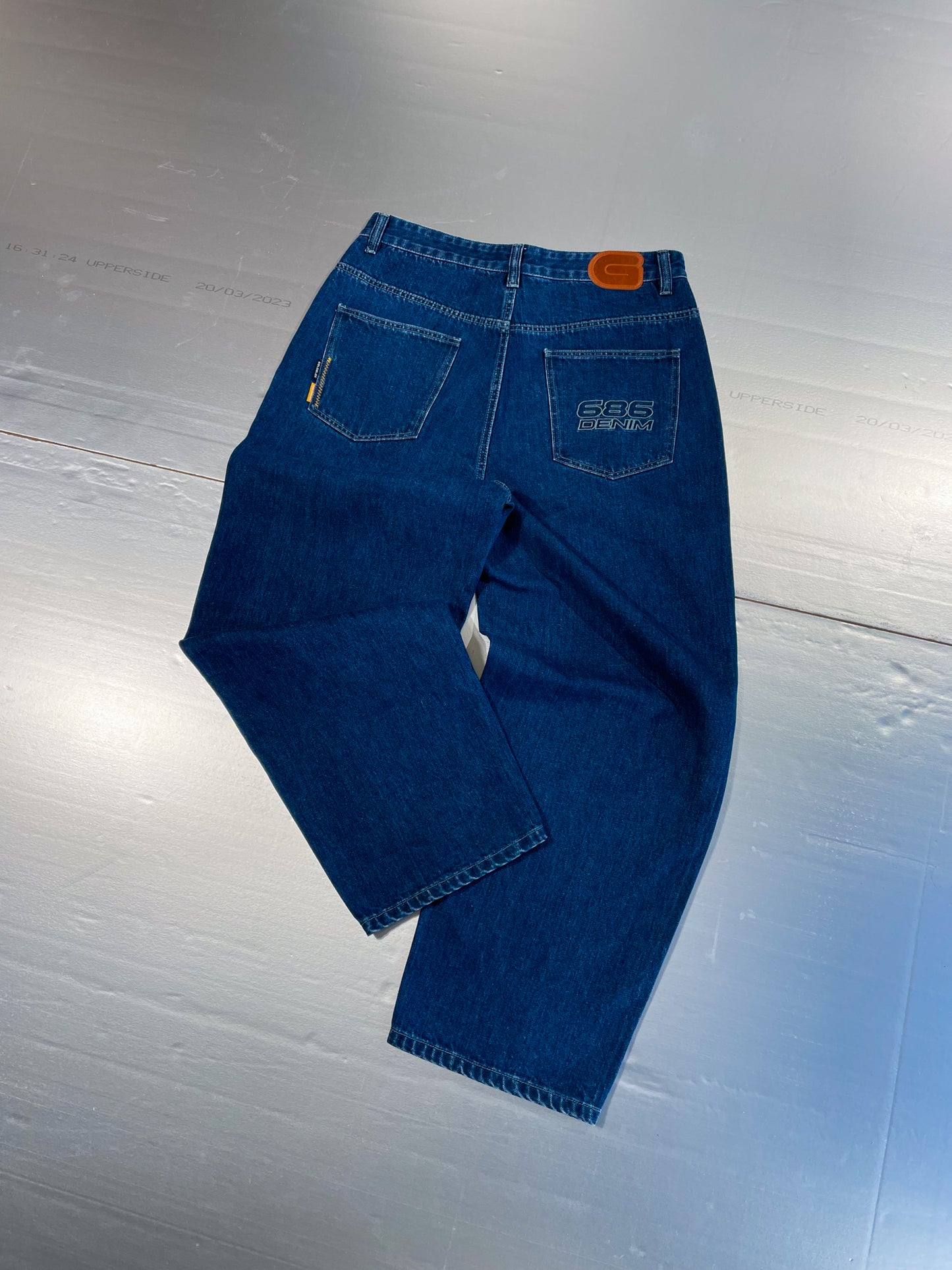 686 DENIM JEANS STONE WASHED BLUE