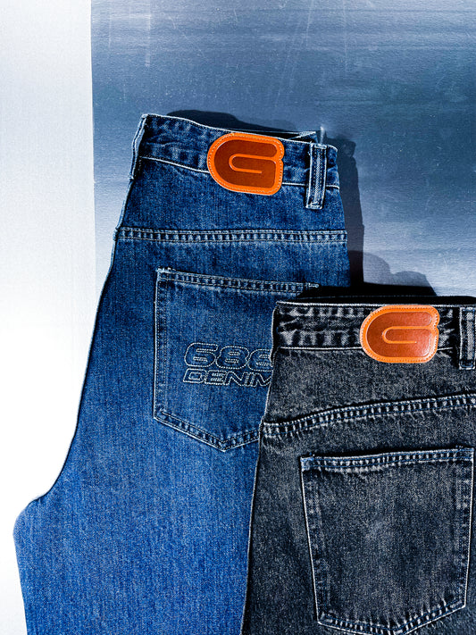 CLASSIC BLACK STONE WASHED DENIM JEANS