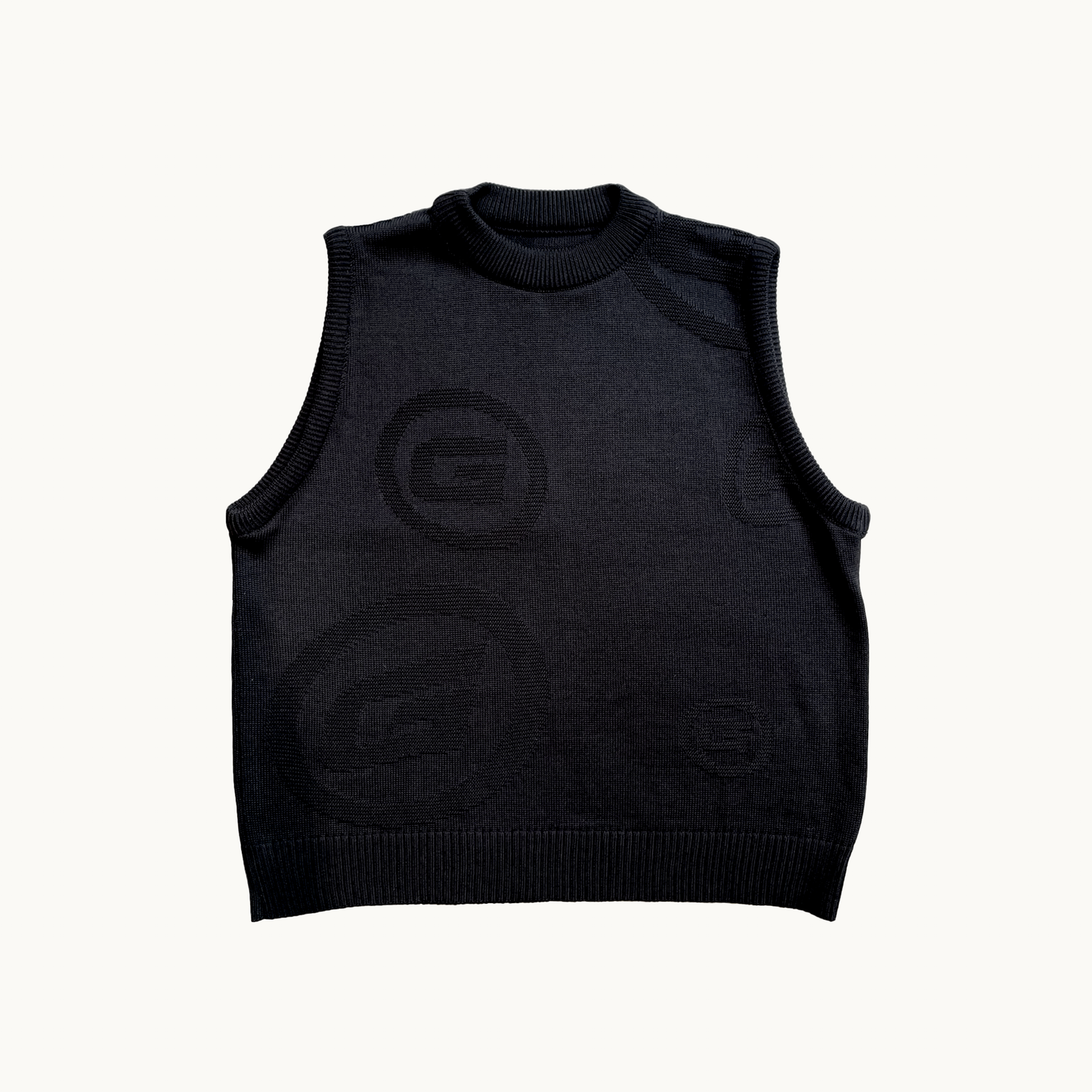 VEKNIS KNIT VEST BLACK ON BLACK