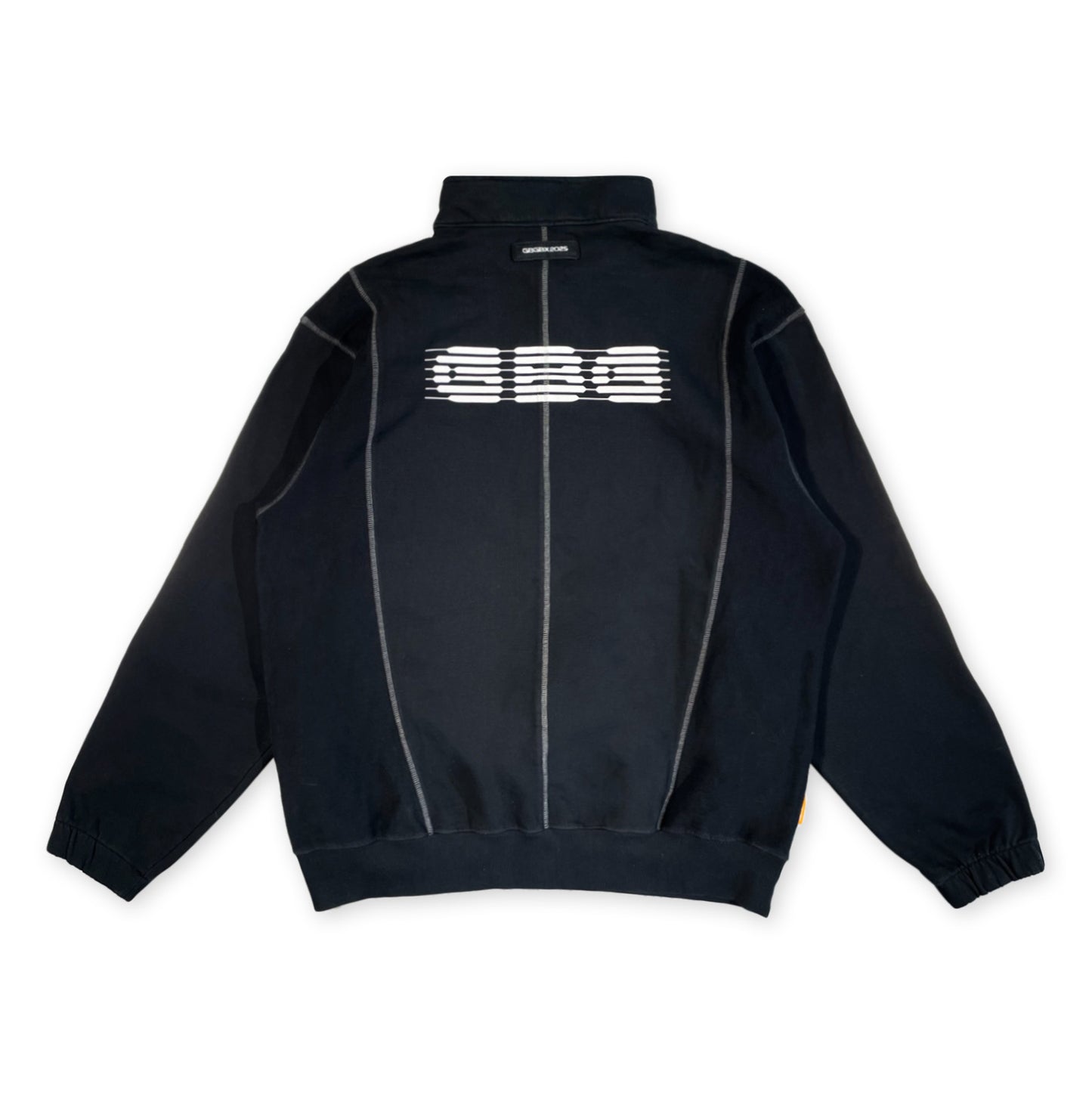 CONTRAST REVERSED ZIP SWEATER WASHED