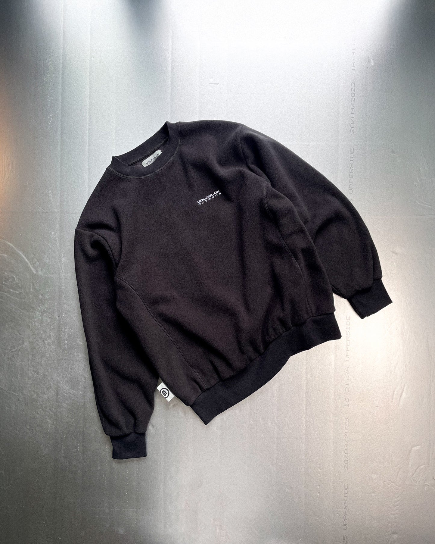 OUTDOOR FLEECE CREWNECK FULL BLACK