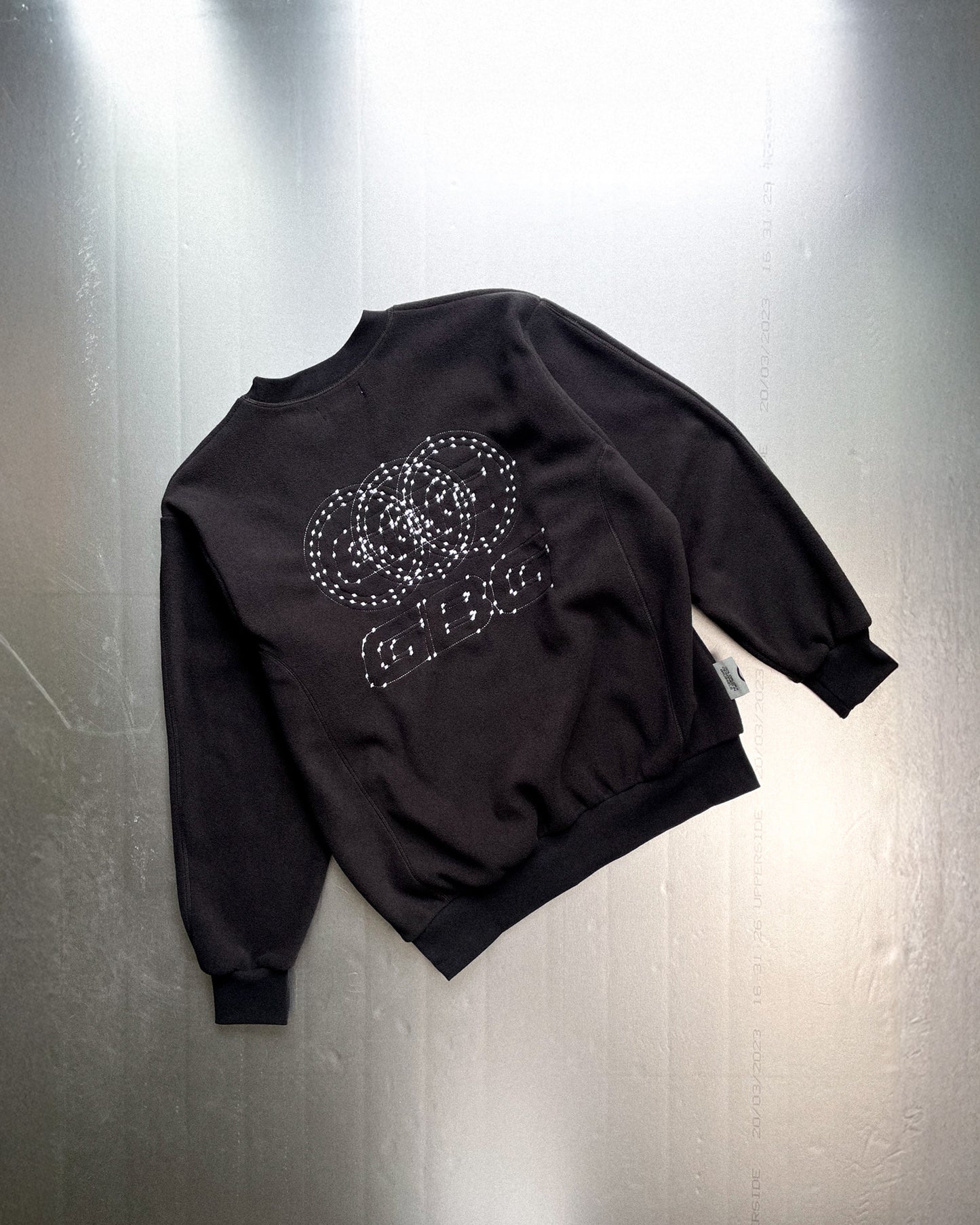 OUTDOOR FLEECE CREWNECK FULL BLACK