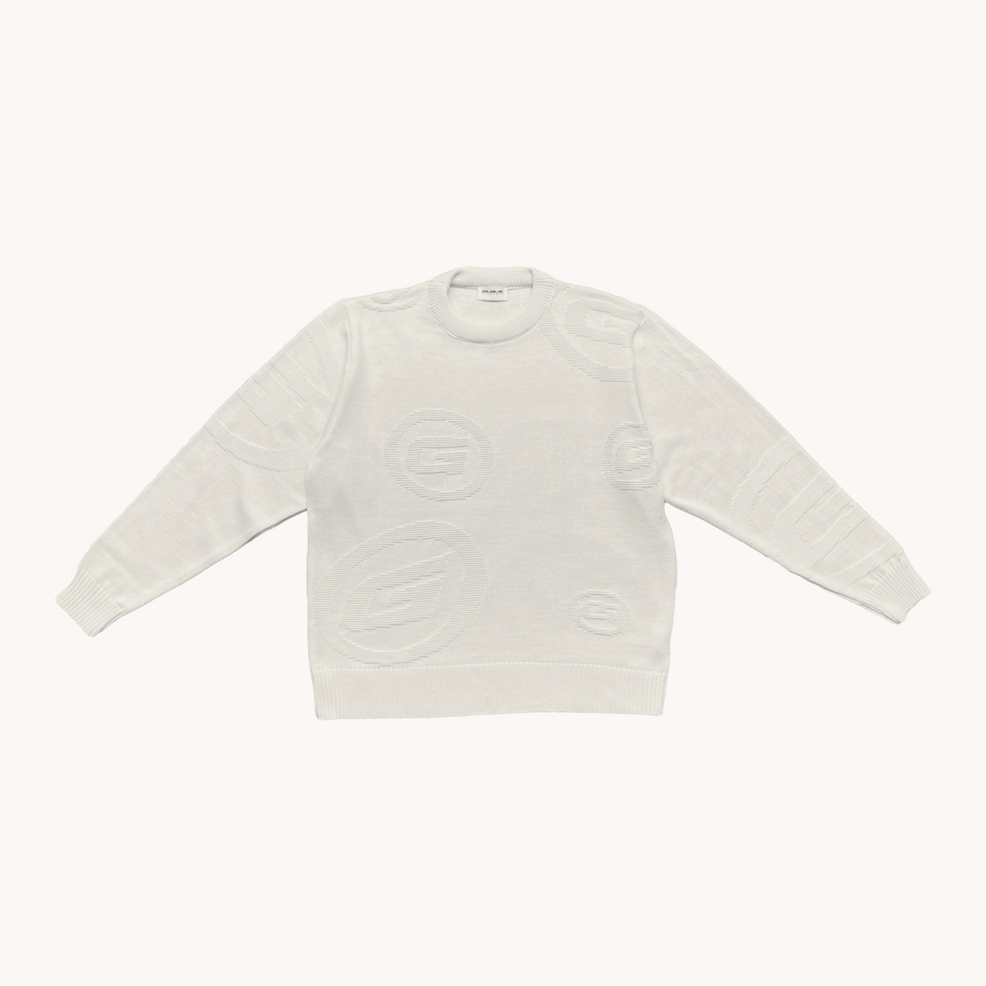 VEKNIS KNIT SWEATER TONE ON TONE CREME