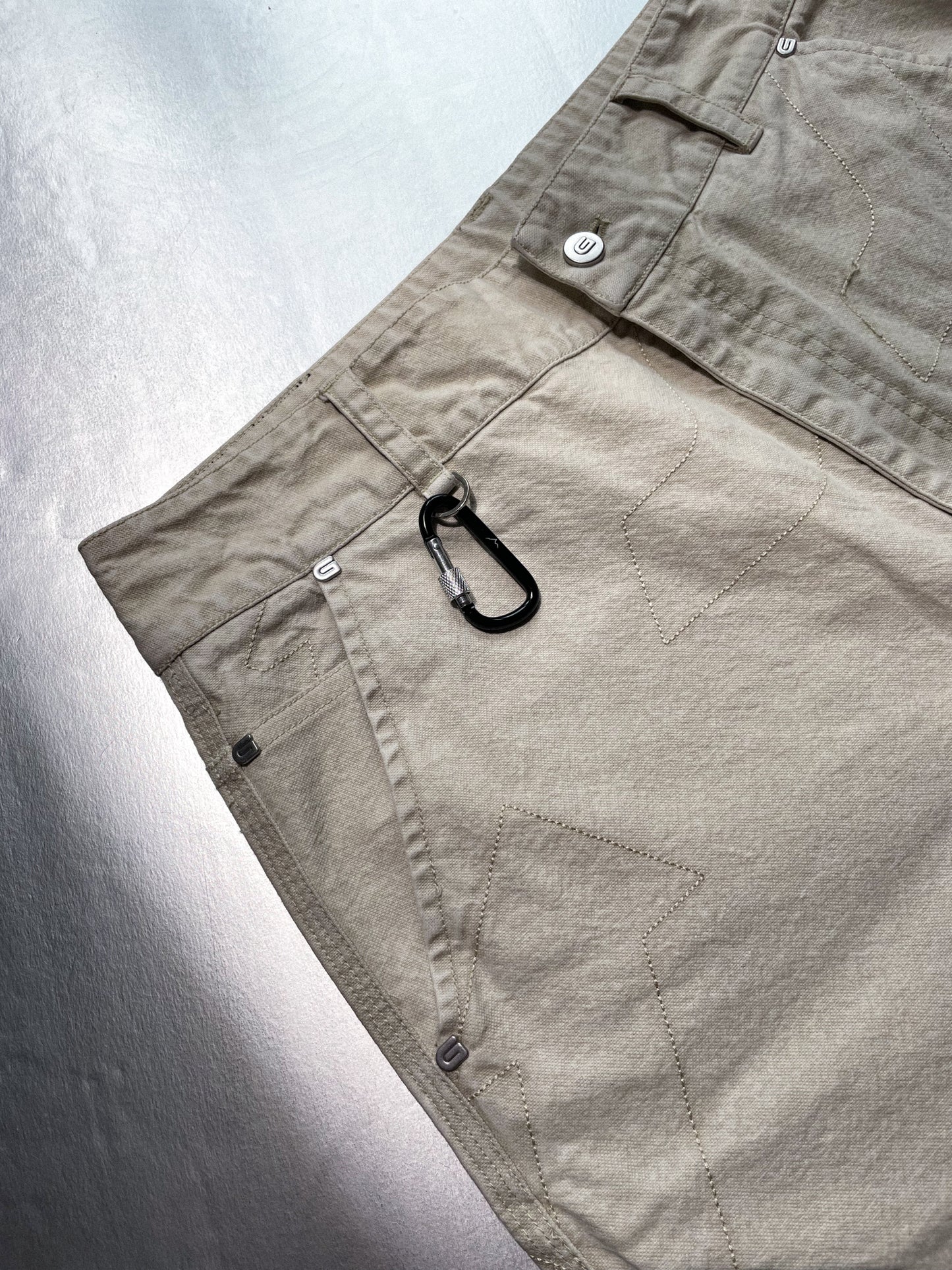 CRÈME SNOW WASHED FULL EMBROIDERY PANT