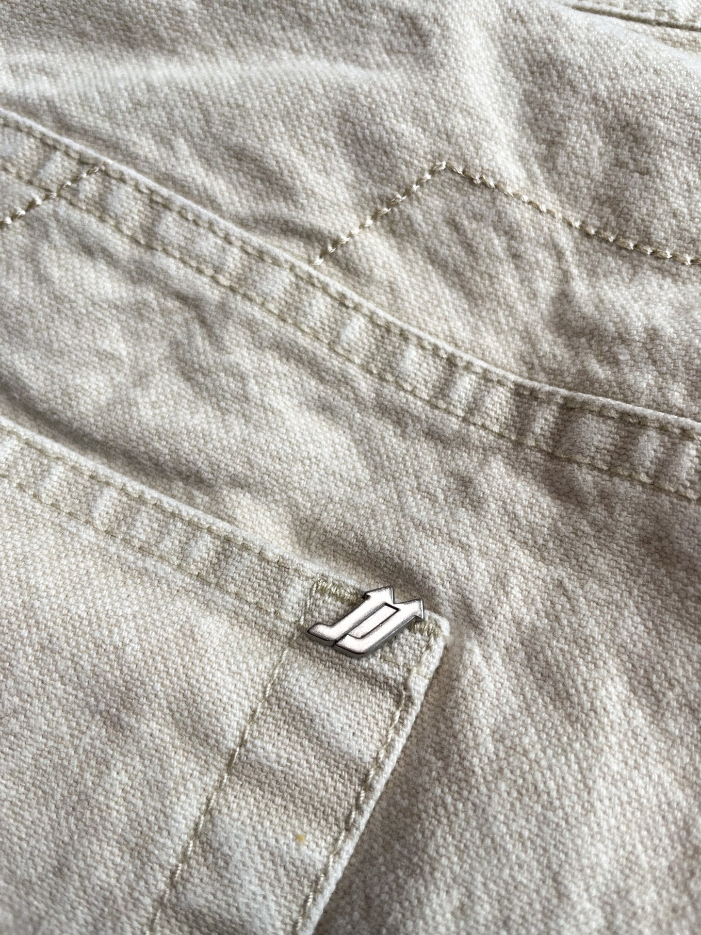 CRÈME SNOW WASHED FULL EMBROIDERY PANT