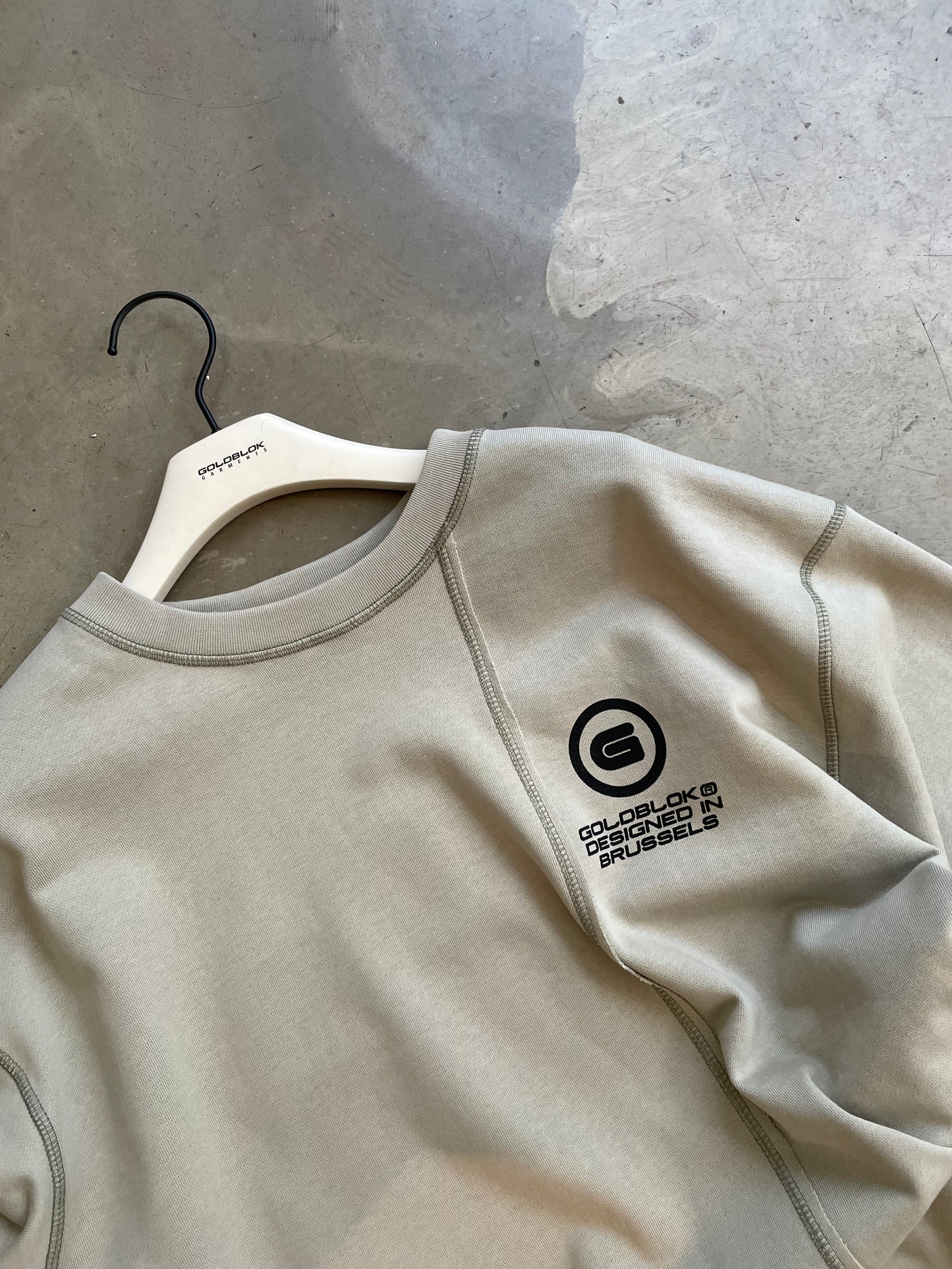 PATTERN CREWNECK WASHED GREEN XXL