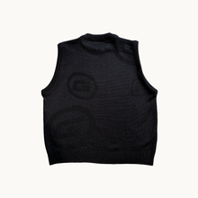 Load image into Gallery viewer, VEKNIS KNIT VEST BLACK ON BLACK
