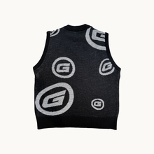 Load image into Gallery viewer, CONTRAST VEKNIS KNIT VEST BLACK/CREME
