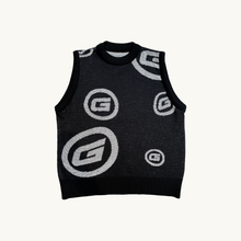 Load image into Gallery viewer, CONTRAST VEKNIS KNIT VEST BLACK/CREME

