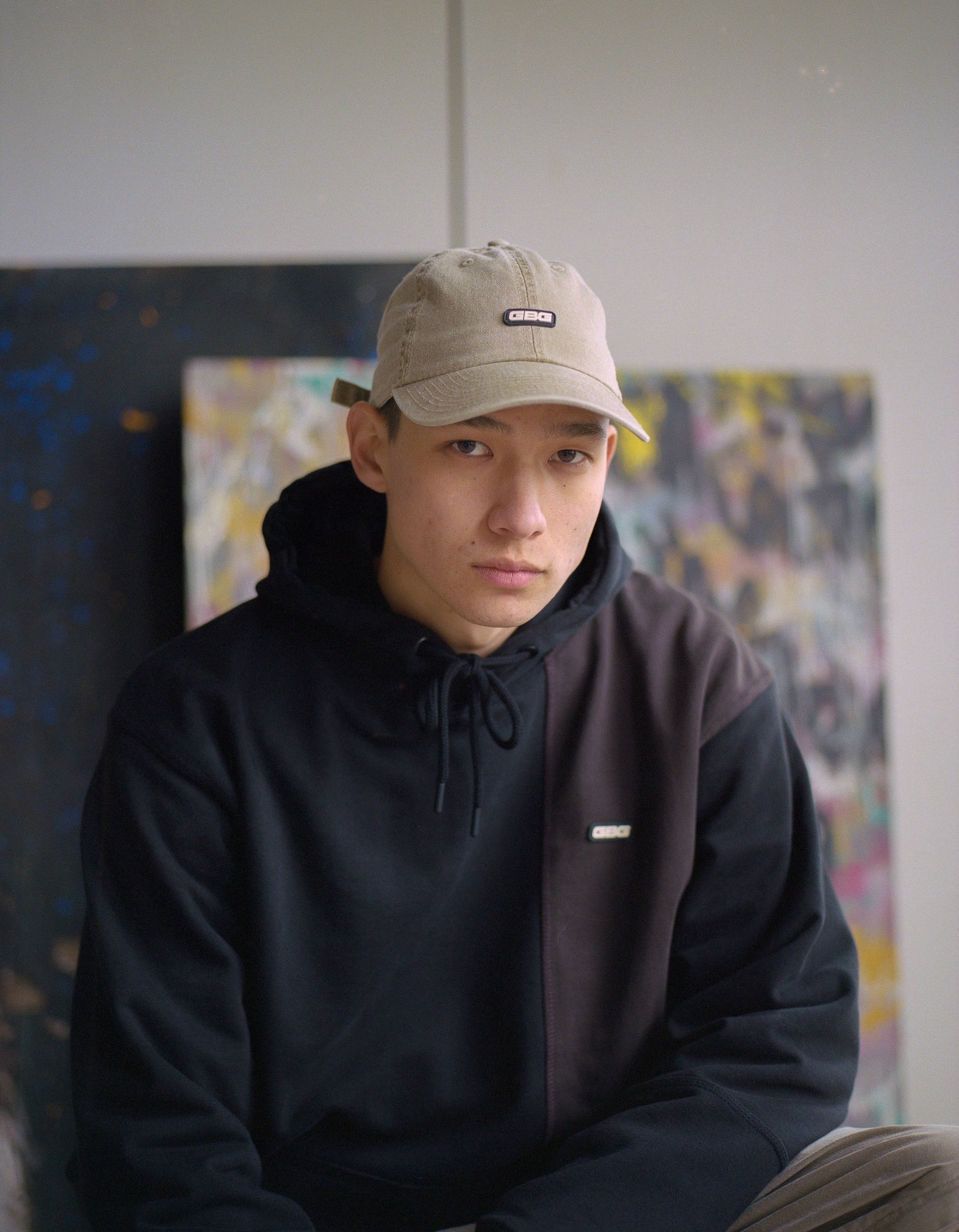 BEIGE ACID WASHED HAT