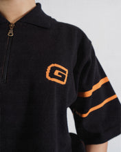 Load image into Gallery viewer, KNIT SHIRT 3/4 ZIP BLACK VERSION
